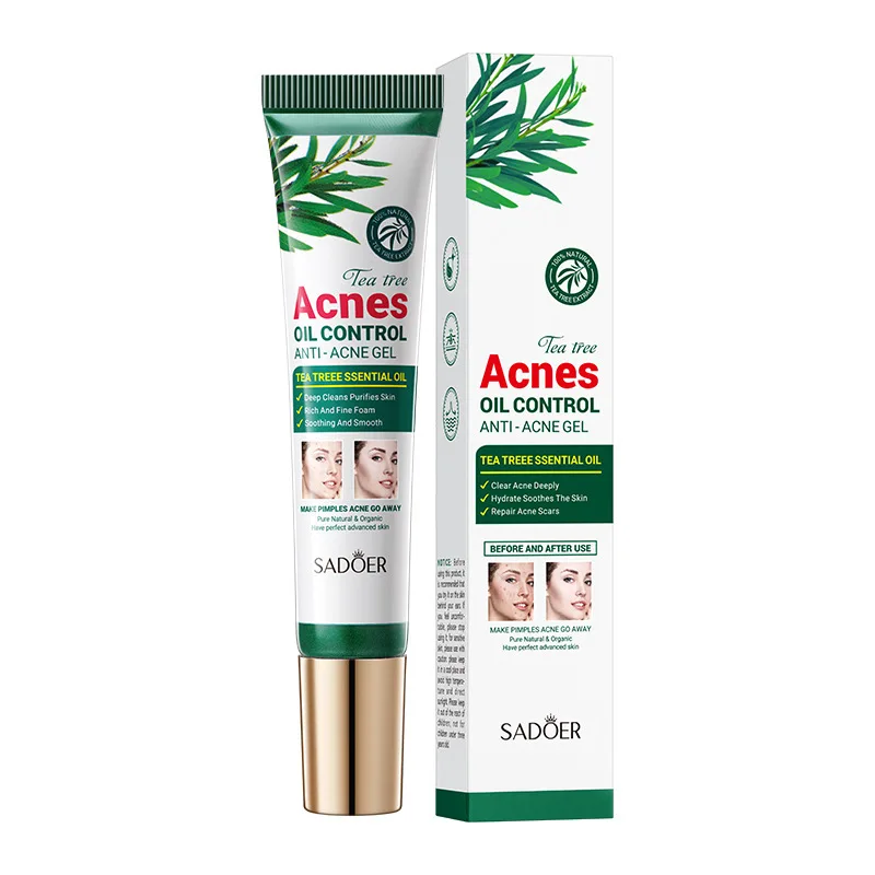 1/2/3pcs SADOER Tea Tree Acne Removing Cream Facial skincare Face Gel Creams Hydrating Moisturizing Facial Cream Skin Care