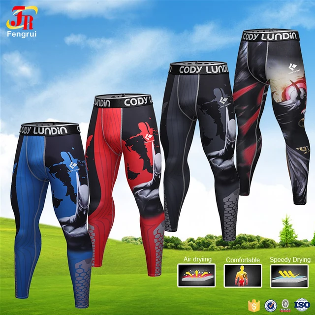 Pantalones de compresión para hombre, mallas deportivas para correr,  pantalones ajustados a rayas para entrenamiento de gimnasio - AliExpress