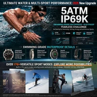Montre connectée GPS de haute précision 2026 avec cartes hors ligne, boussole, suivi, étanche 5ATM, bracelet intelligent tactique pour homme, cadeau 5