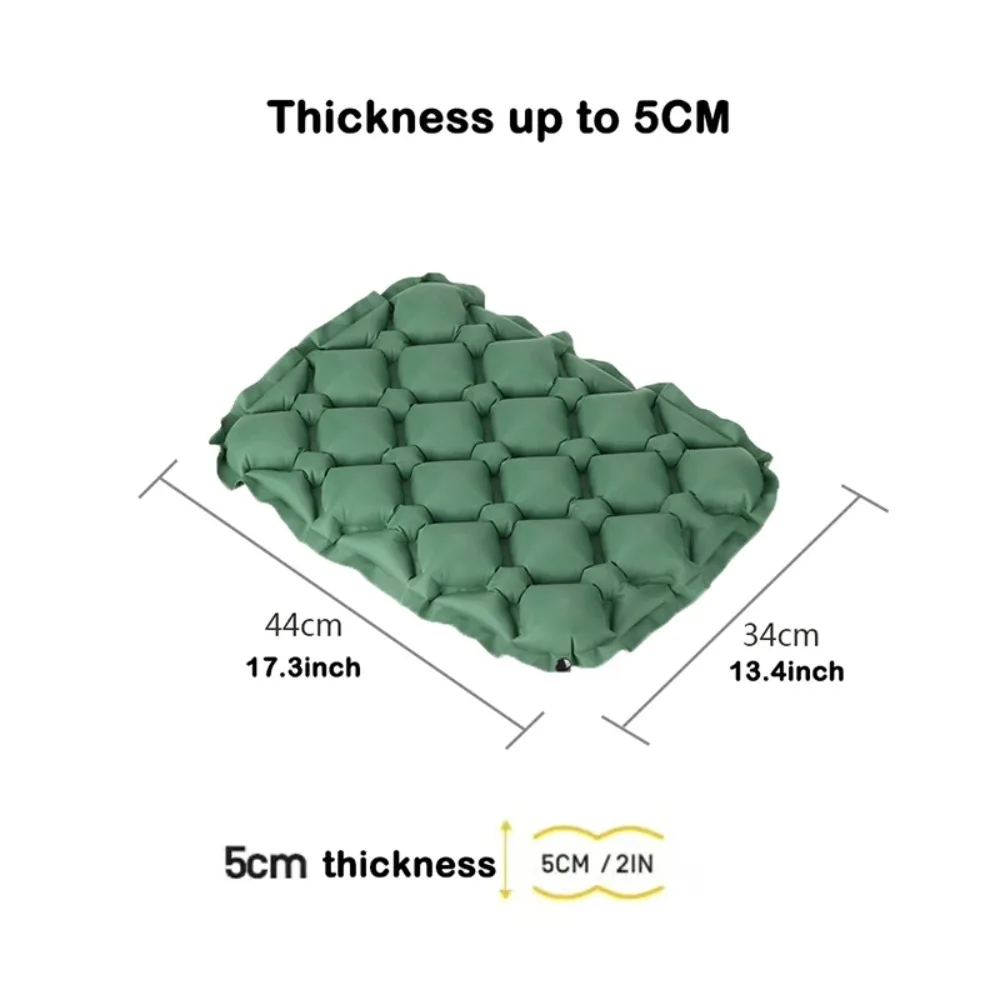 Inflatable Seat Cushion,Portable Lightweight Travel Air Sitting Pad,Moisture and Water Resistant Camping Chair Mat for Outdoor