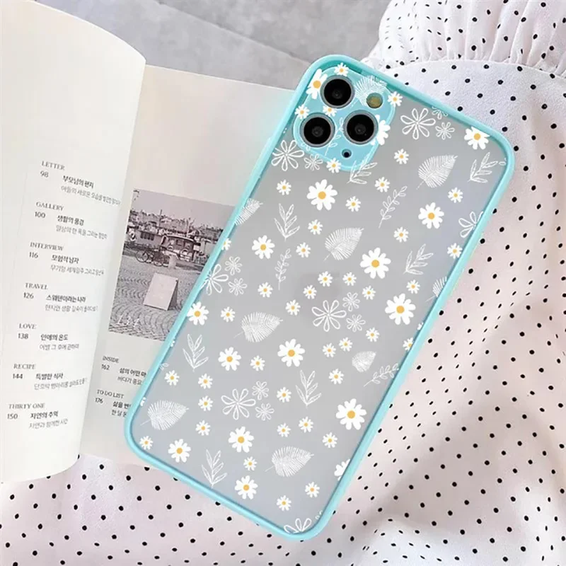Daisy Flower Shockproof Full Screen Case with Color Hard Border
