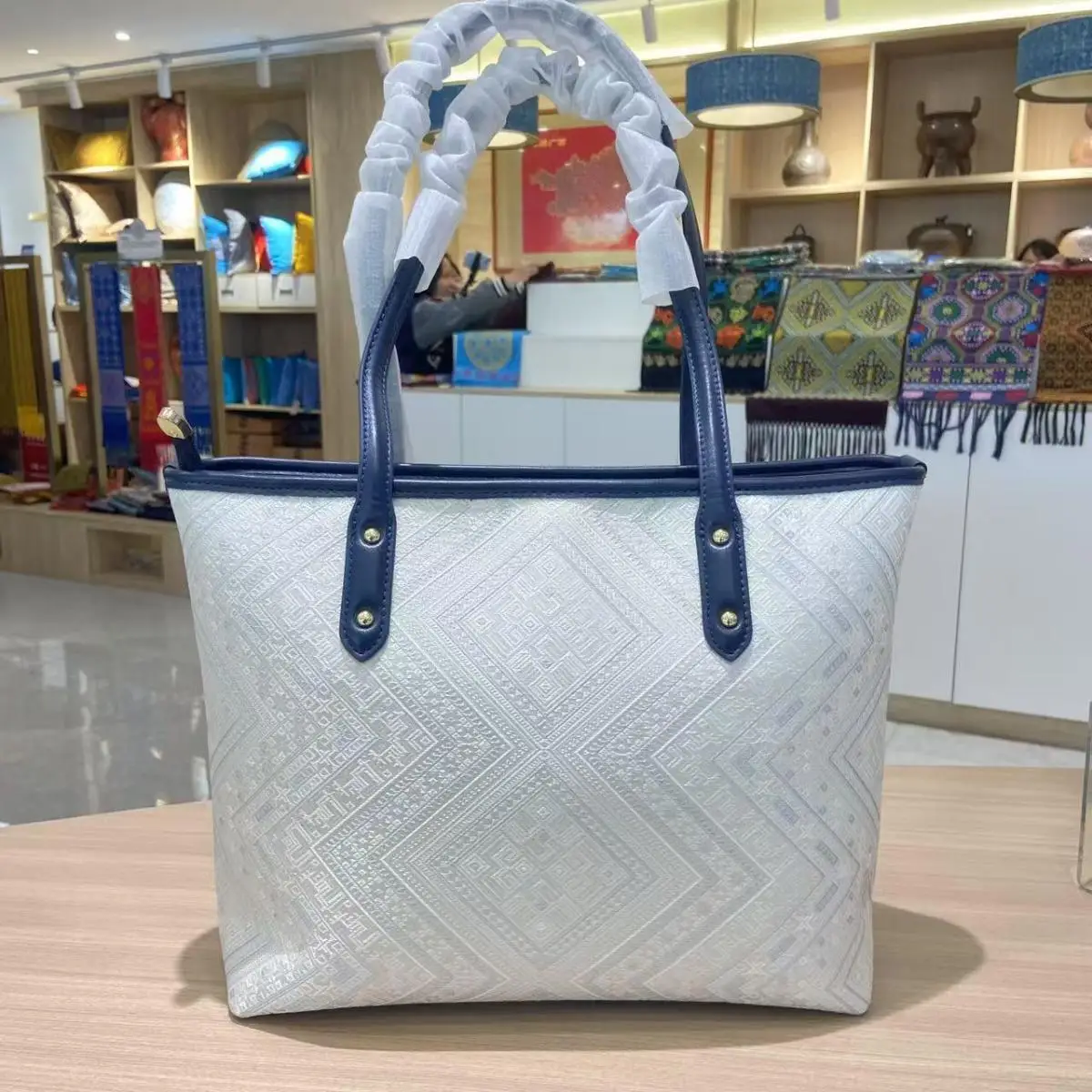 JIAERDI Chinese Style Beige Large Capacity Tote Bag Women Luxury Designer Bag Handbag Ladies Vintage Y2k Shoulder Bags Aesthetic