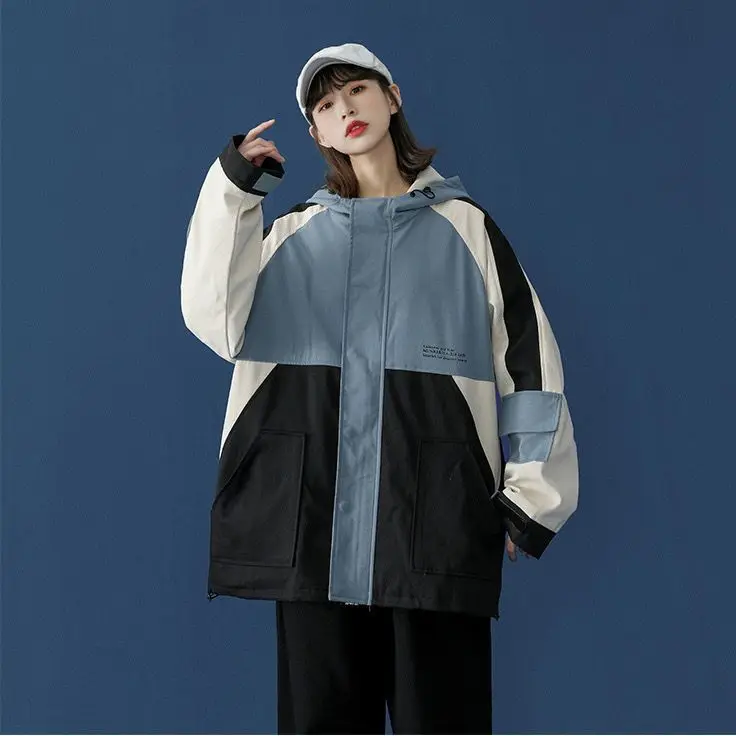 Autumn Jacket Female Men ZipUp Jacket Coats And Jackets Harajuku Loose BF Streetwear Outerwear Goth Japanese Windbreaker