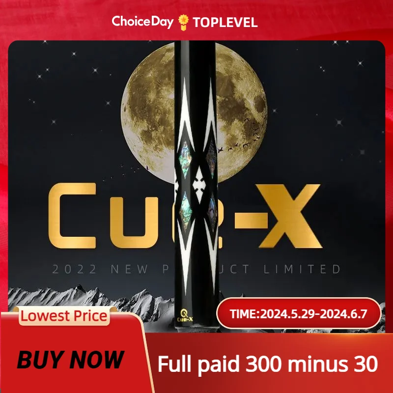 

KONLLEN-CUE-X Billiard Cue Stick, Carbon Fiber Shaft, 12.5mm Tip, 3/8*8 Radial Pin, Joint Inlay Cue Stick