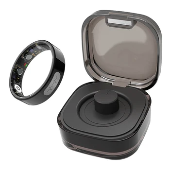 Nuovo Anello Smart ECG 2026 con Custodia di Ricarica, Monitoraggio Pressione Sanguigna, Frequenza Cardiaca, Sonno, Impermeabile 5ATM+IP68, Modalità Multi-Sport