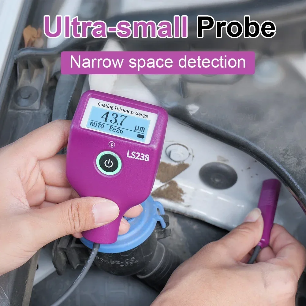 LS238 Digital Paint Thickness Gauge 0.0-3500&mu;m Fe/Al Car Paint Coating Thickness Tester Small Probe High Precision paint coating meter paint thickness gauge thickness gauge