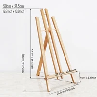 Wooden Trapezoidal Easel, Portable Foldable Display Bracket On The Desktop, Painting Party Easel, Used For Painting Art Display 2