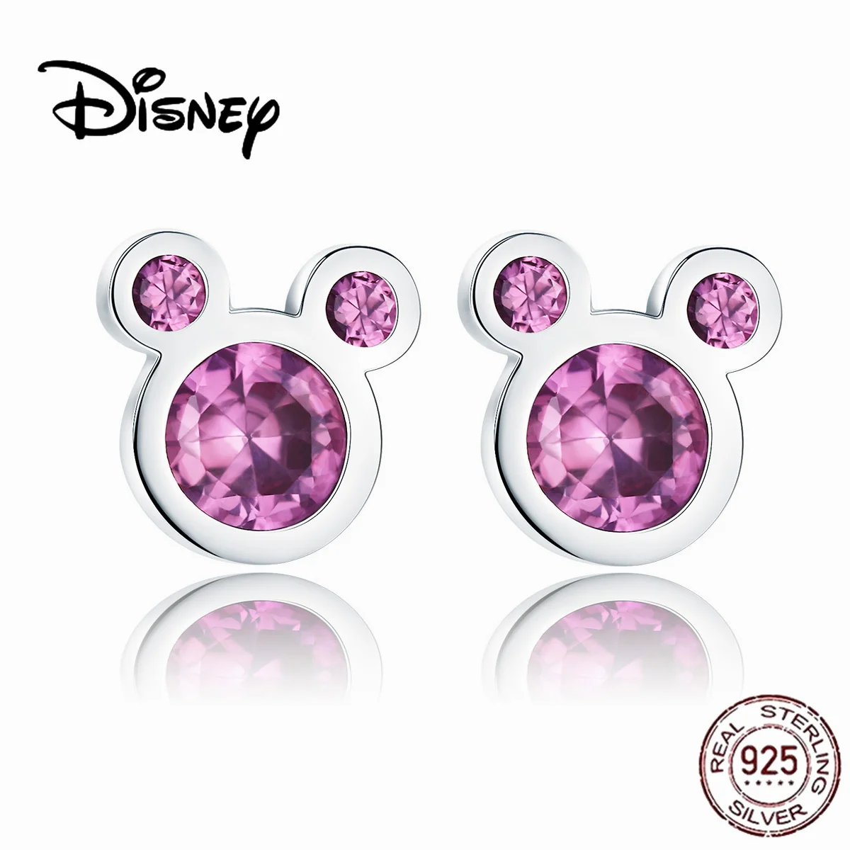 Silver Earrings Disney Mickey Mouse 925 Sterling Silver Mickey Series