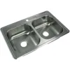 33-in X 22-in X 7-in For Kitchen Sink Brushed Finish Sinks Organizer Multifunction Strainer Waterfall Fixture Home Improvement 1