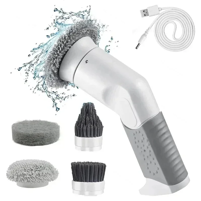Xiaomi-electric Spin Scrubber Escova de Limpeza de Energia sem Fio Chuveiro do Banheiro Banheira Fogão de Cozinha Cabeças de Escova