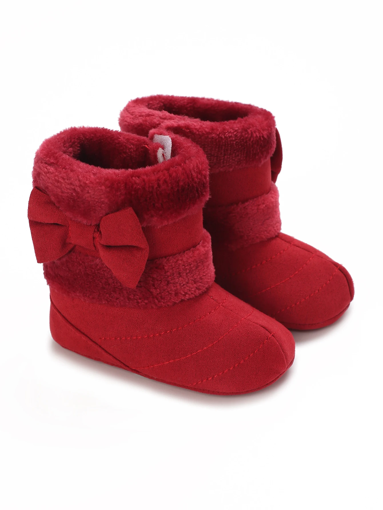 0–18 Monate Baby-Winterstiefel – Plüsch-Schneestiefel mit süßer Schleife | Warmer erster Schritt – Detail 22