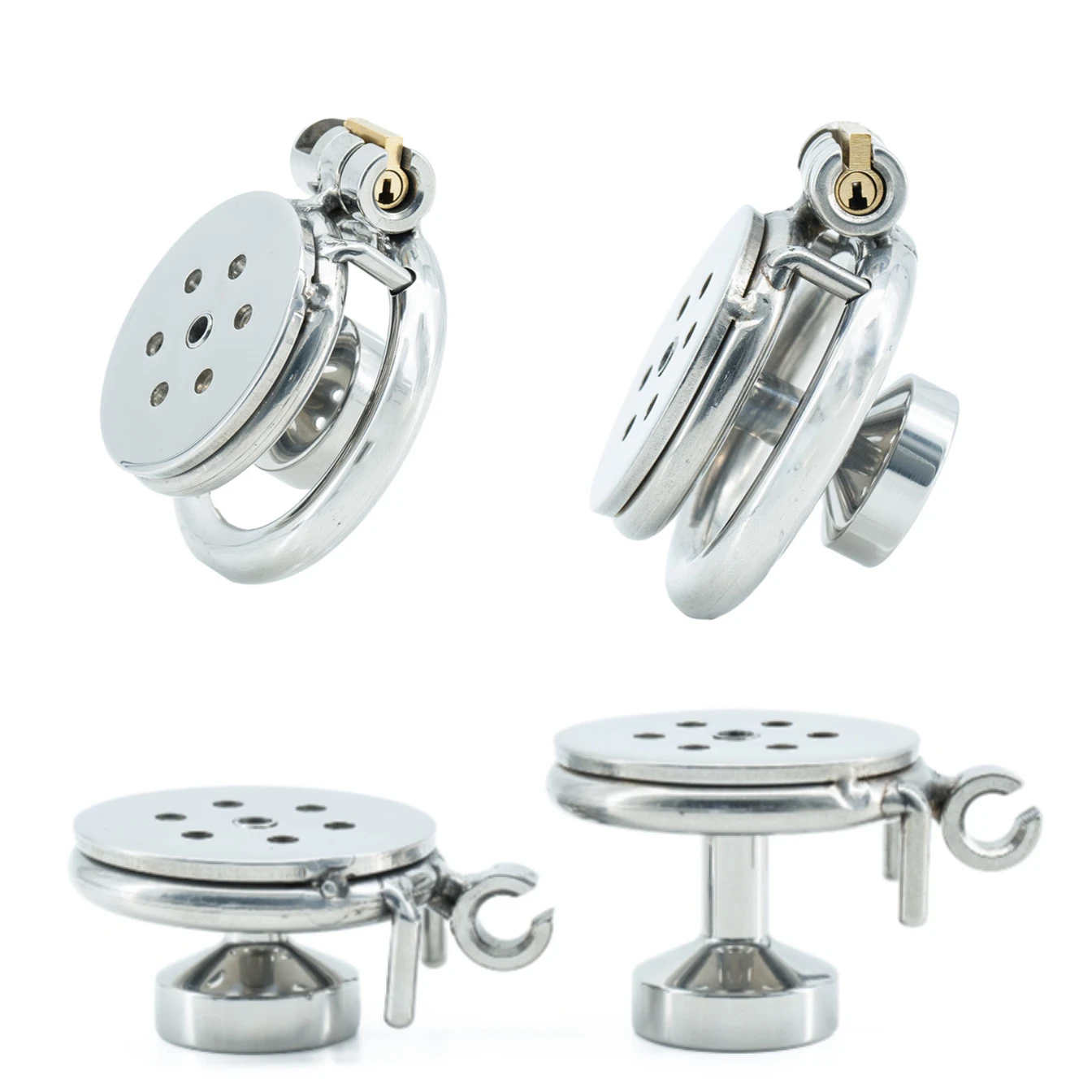 Stainless Steel Flat Chastit Cage with Catheter Sexy Toy for Men Positive Chastity Device Peins Ring Erotic Urethral Lock Couple
