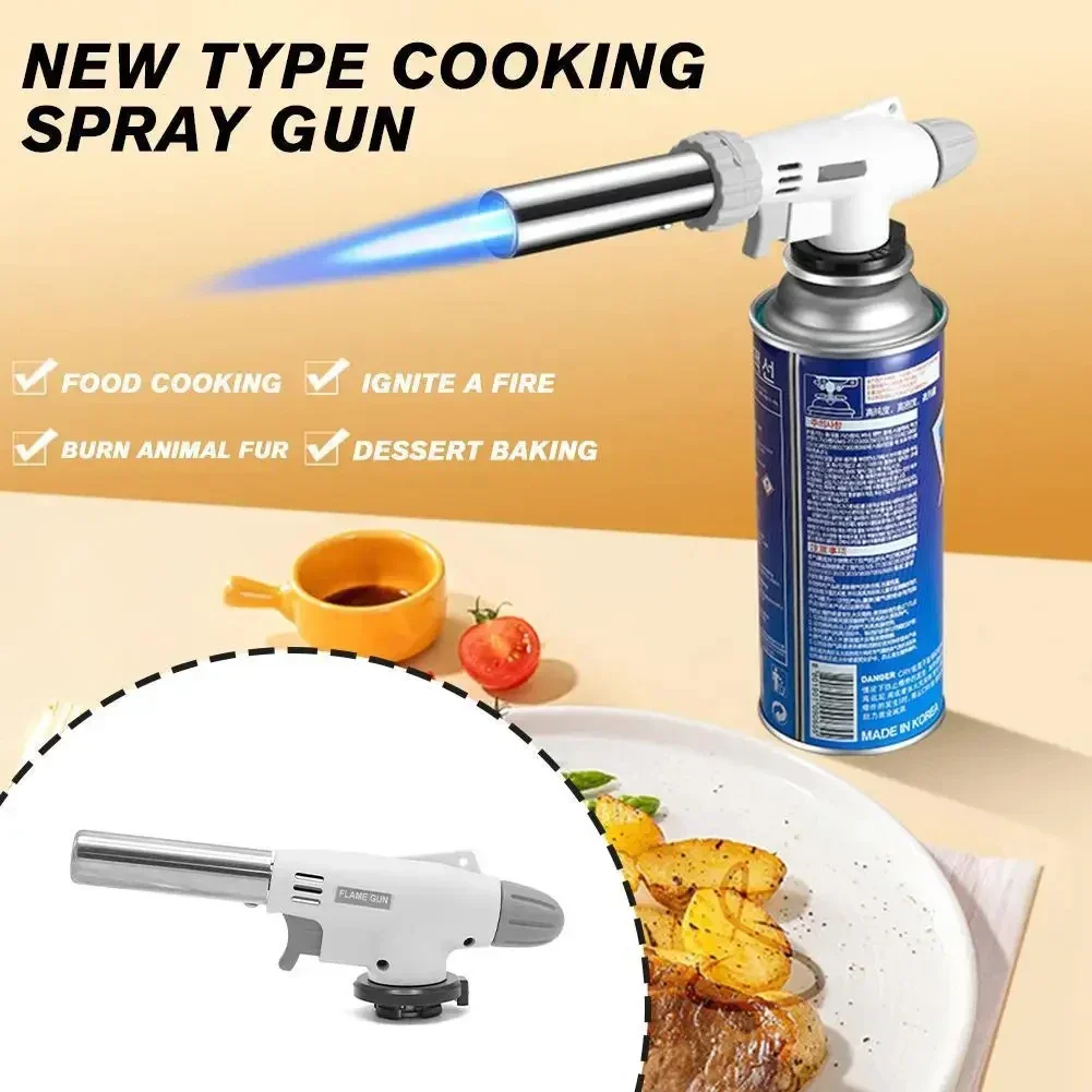 Adjustable Flame Gas Lighters Outdoor Camping Welding Burner for BBQ Cooking