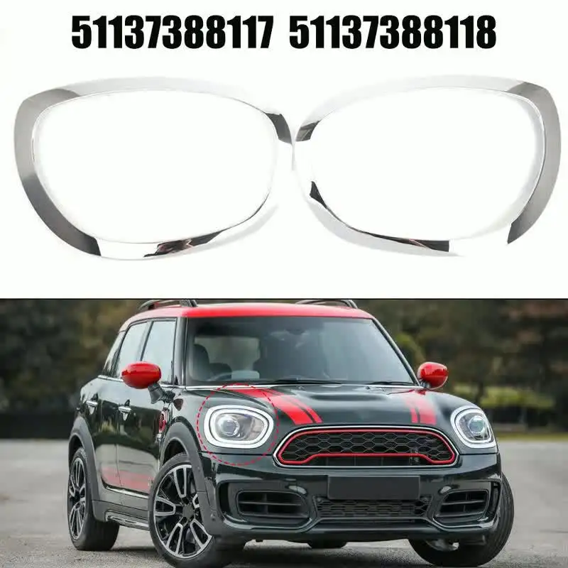 Pair Headlight Trim Ring Replacement for Mini F60 2017-2023