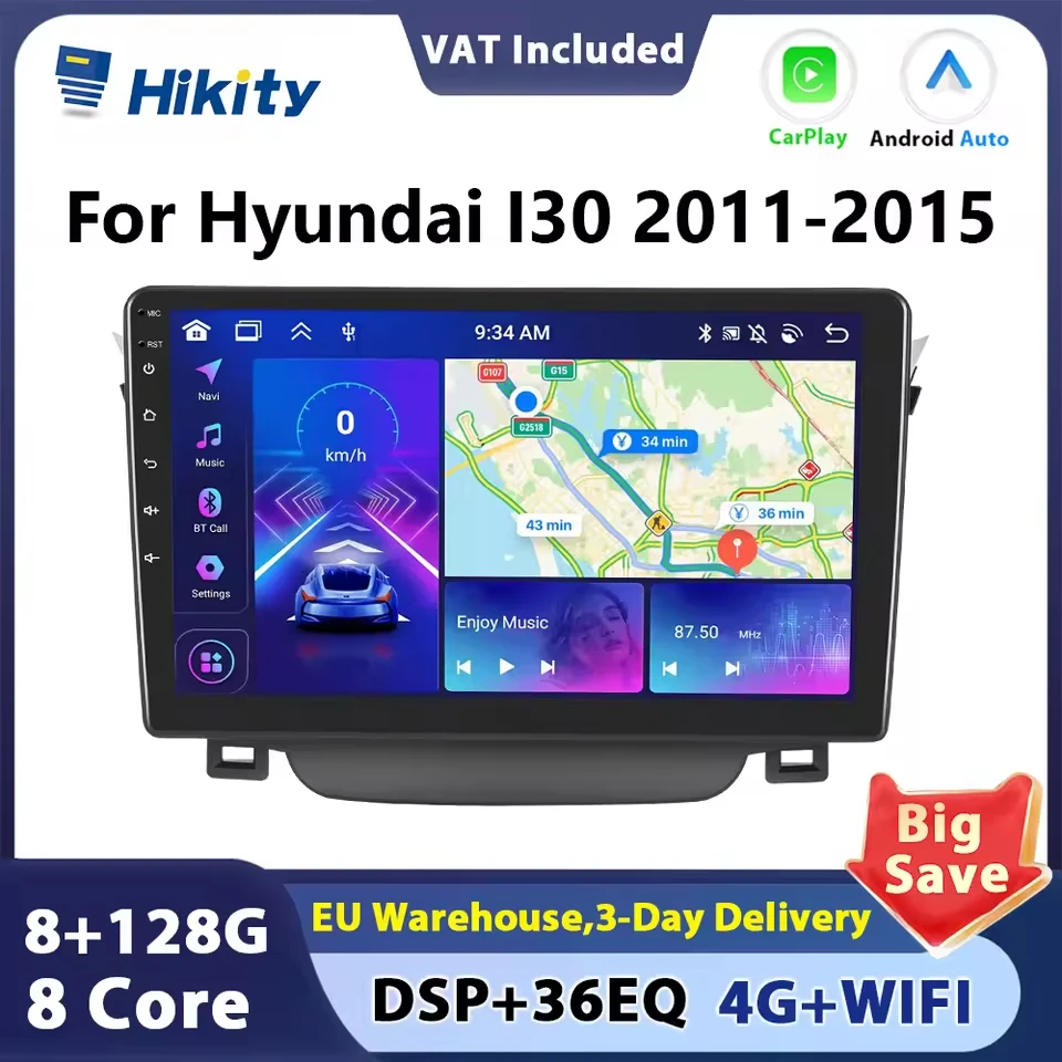 iPhone - 欅ング Hikity 8core Android 2 din Car Radio Auto Radio For Hyundai