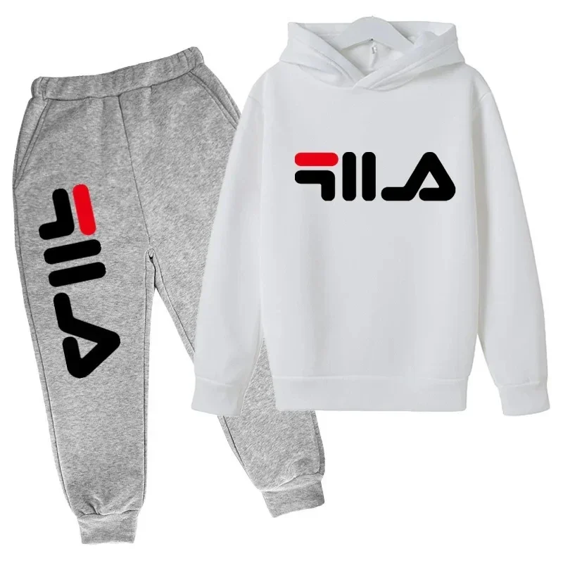 thumbnail image 1 of Conjuntos de ropa deportiva para niños de 3 a 14 años, con capucha y pantalones, 2 piezas, tendencia de otoño y primavera, 1 of 5