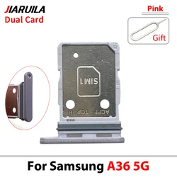 Dual Card Micro Nano SIM Card Holder Tray Adapter Slot (A36 5G Pink)