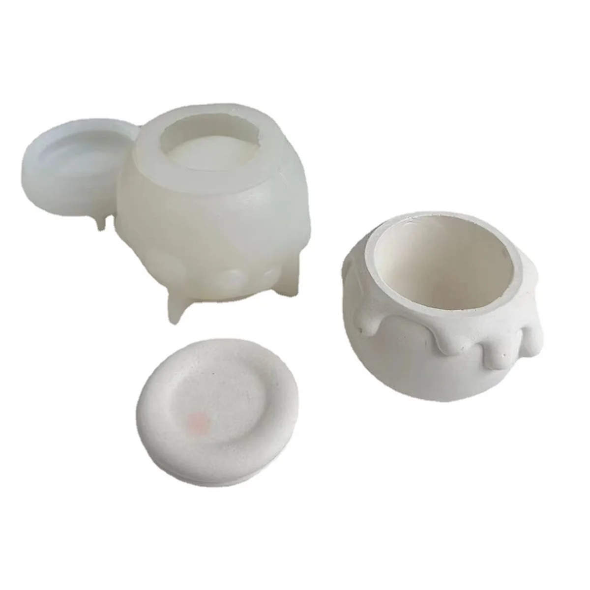 

DIY Honey Jar Silicone Mold Plaster Candle Box with Lid Craft Mold Handmade Jewelry Storage Container Resin Cement Mould
