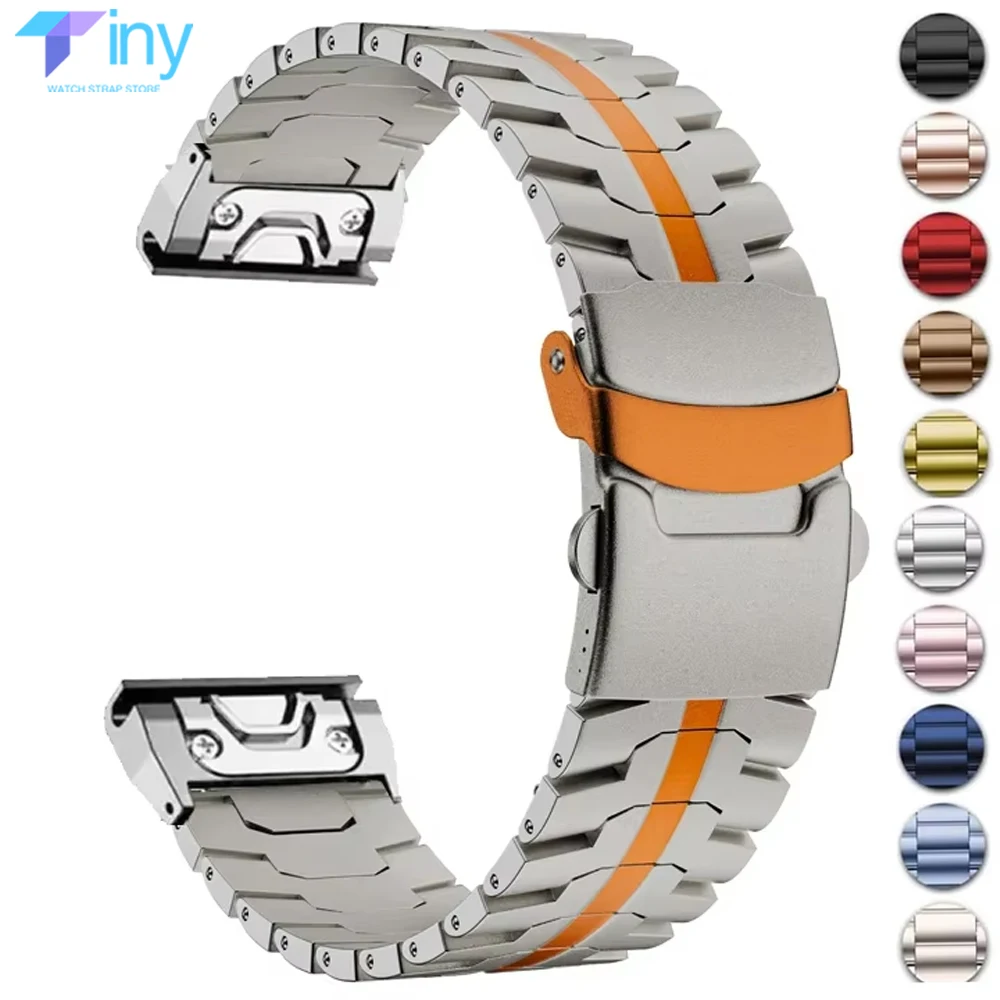 Premium Titanium Strap - Quick Fit 22/26mm - Stainless Steel Band Bracelet
