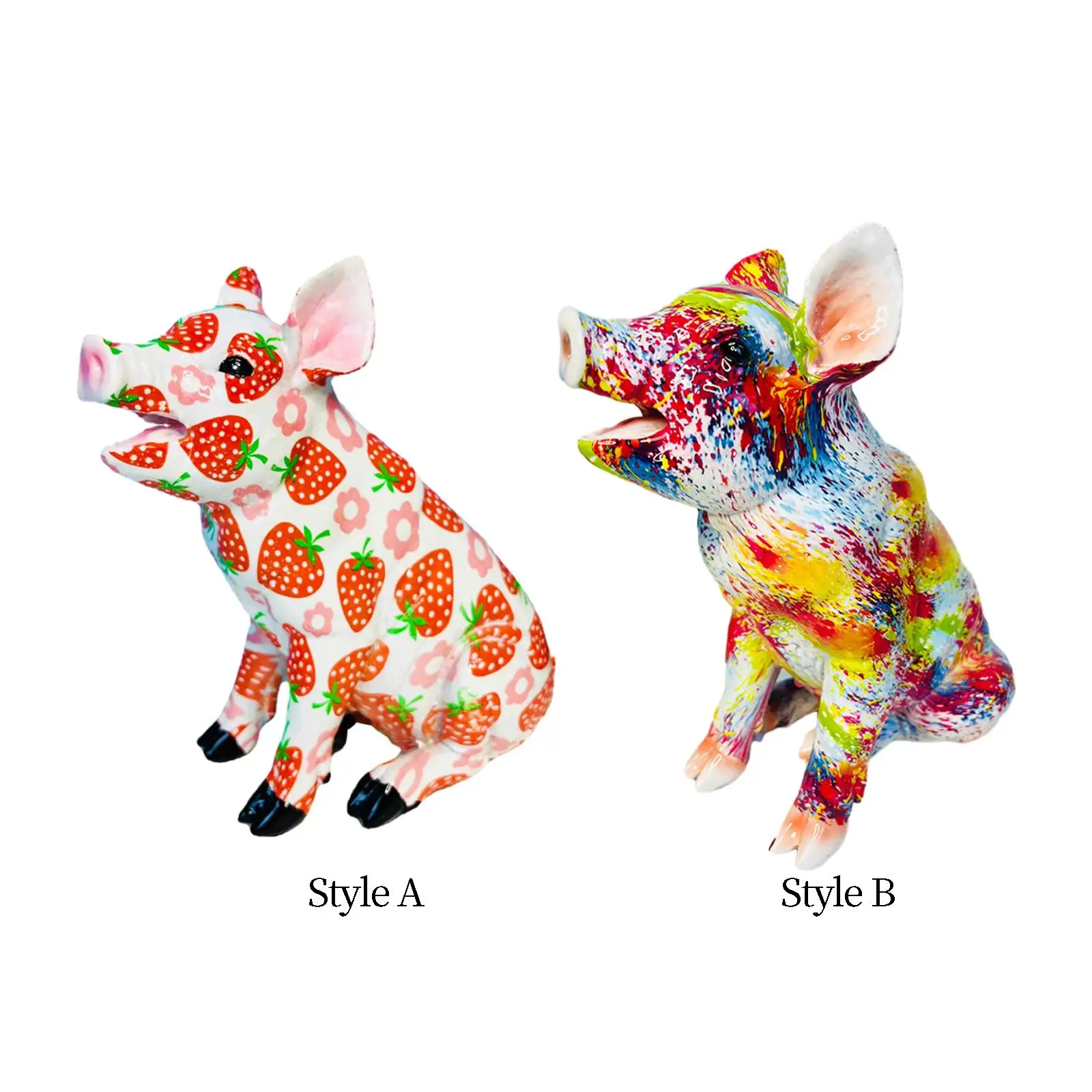 Figurine Piggy Creative Piggy Sculpture Per Scaffale Per Armadietti Domestici Da Ingresso