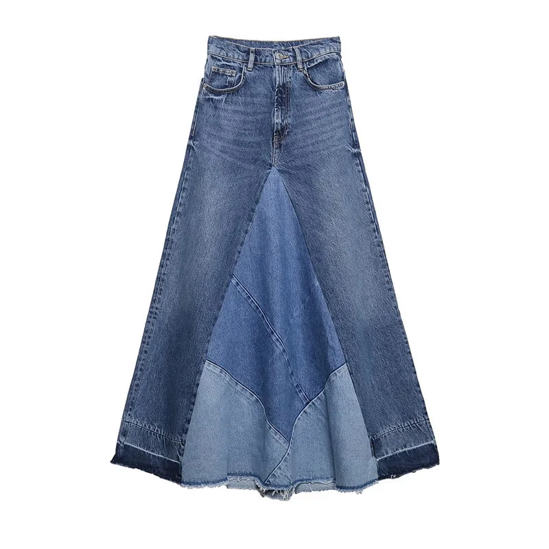 Voguable denim skirt spring new women's clothing Versatile fashion hig ...