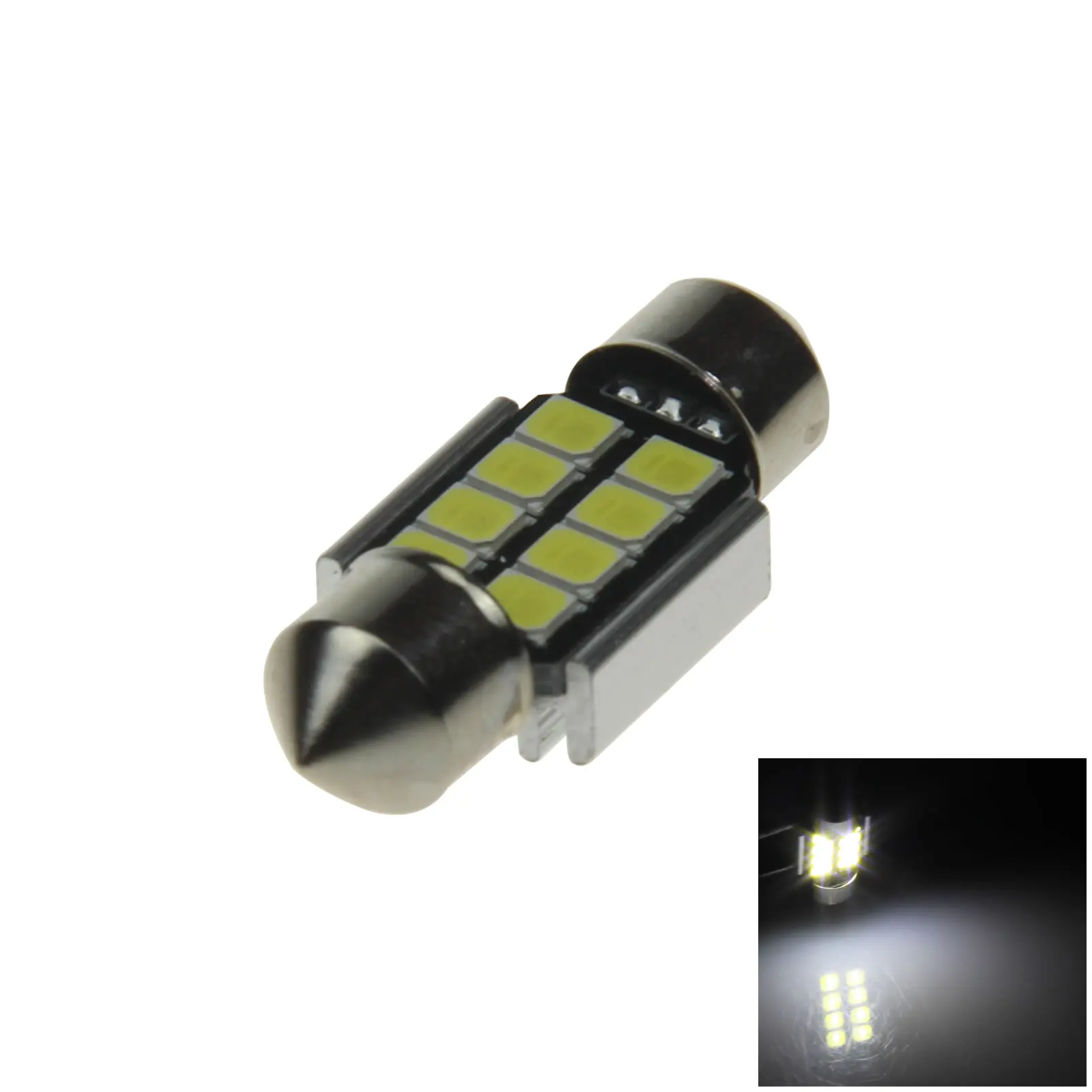 

1X белая автомобильная лампа 31 мм, лампочка для фотографий, безотказная CAN-шина, 8 излучателей, 2835 SMD, фонарь 3021 Z20268