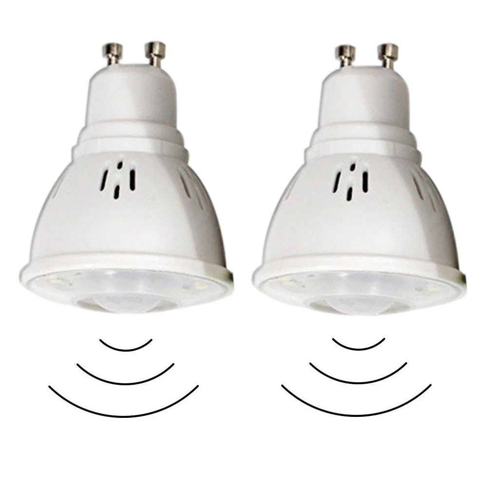 PIR Motion Sensor LED GU10 Bulbs 3W 220-240V AC for Ceiling Downlight Passage Corridor Walkway Lighting small spot light