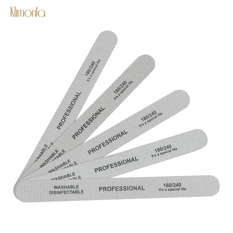 10pcs/lot Sandpaper Nail File for gel nails 180/240 Professional Manicure Buffer Pedicure Double-sided set de limas Nail Tools