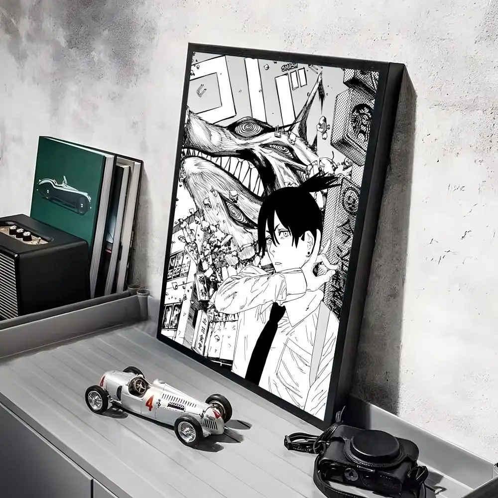 C-Kettensäge Mann Anime Poster Aufkleber HD wasserdichte Malerei Wandkunst für Schlafzimmer Wohnzimmer Home Decor Dekoration Geschenk – Detail 7