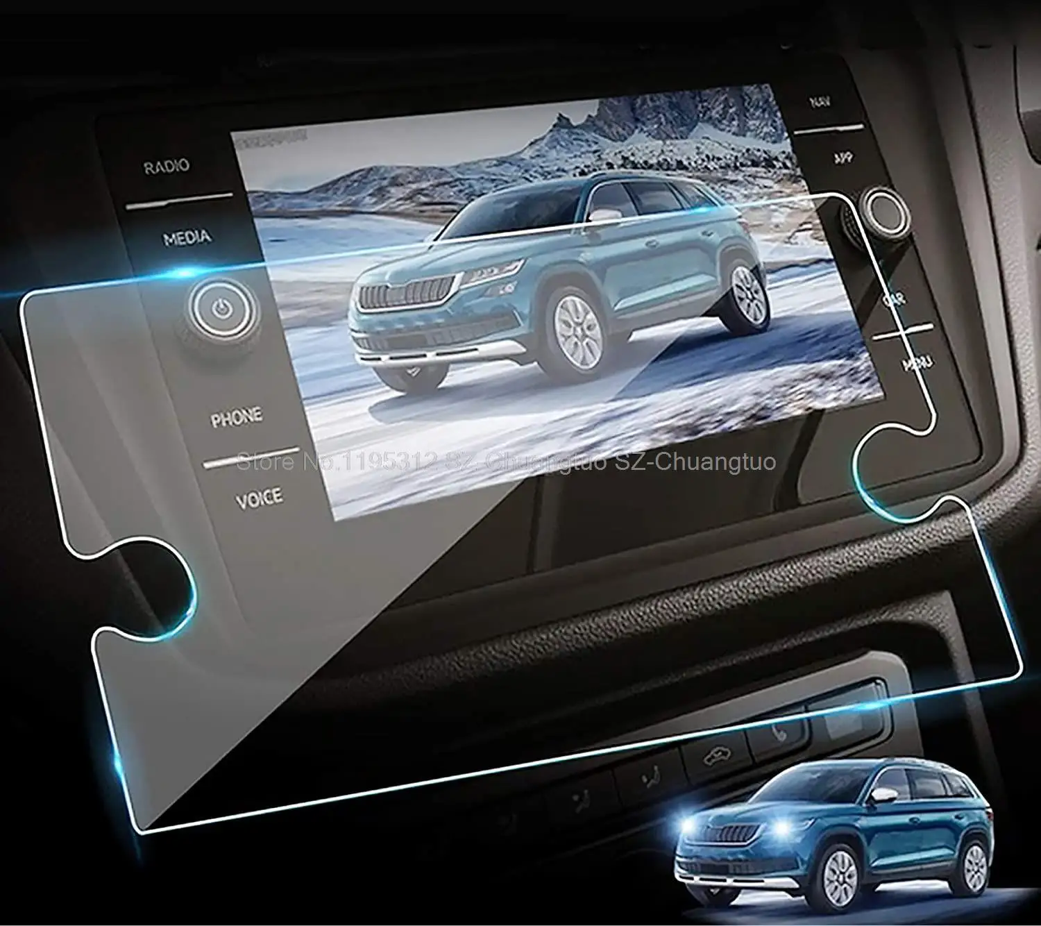 Pellicola in vetro temperato per Volkswagen Tiguan 2021 2022 8, pellicola tiguan