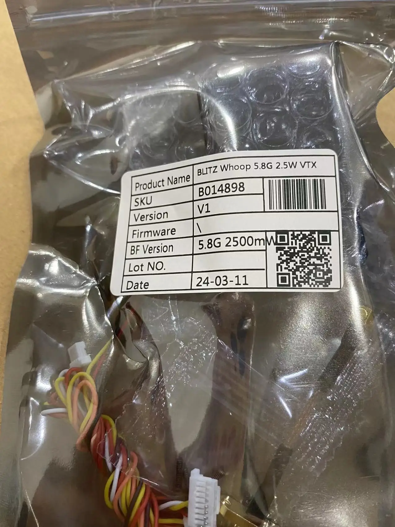 FPV VTX IFlight BLITZ 5.8G/ 2.5W/1.6W 40CH Raceband Built-in Microphone CNC Shell Cooling Fan 2-8S 25.5X25.5mm for RC