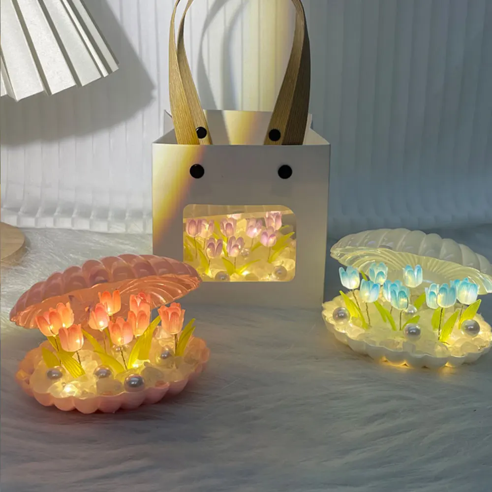 Tulip Night Lamp Handmade DIY For Home Decor Bedroom