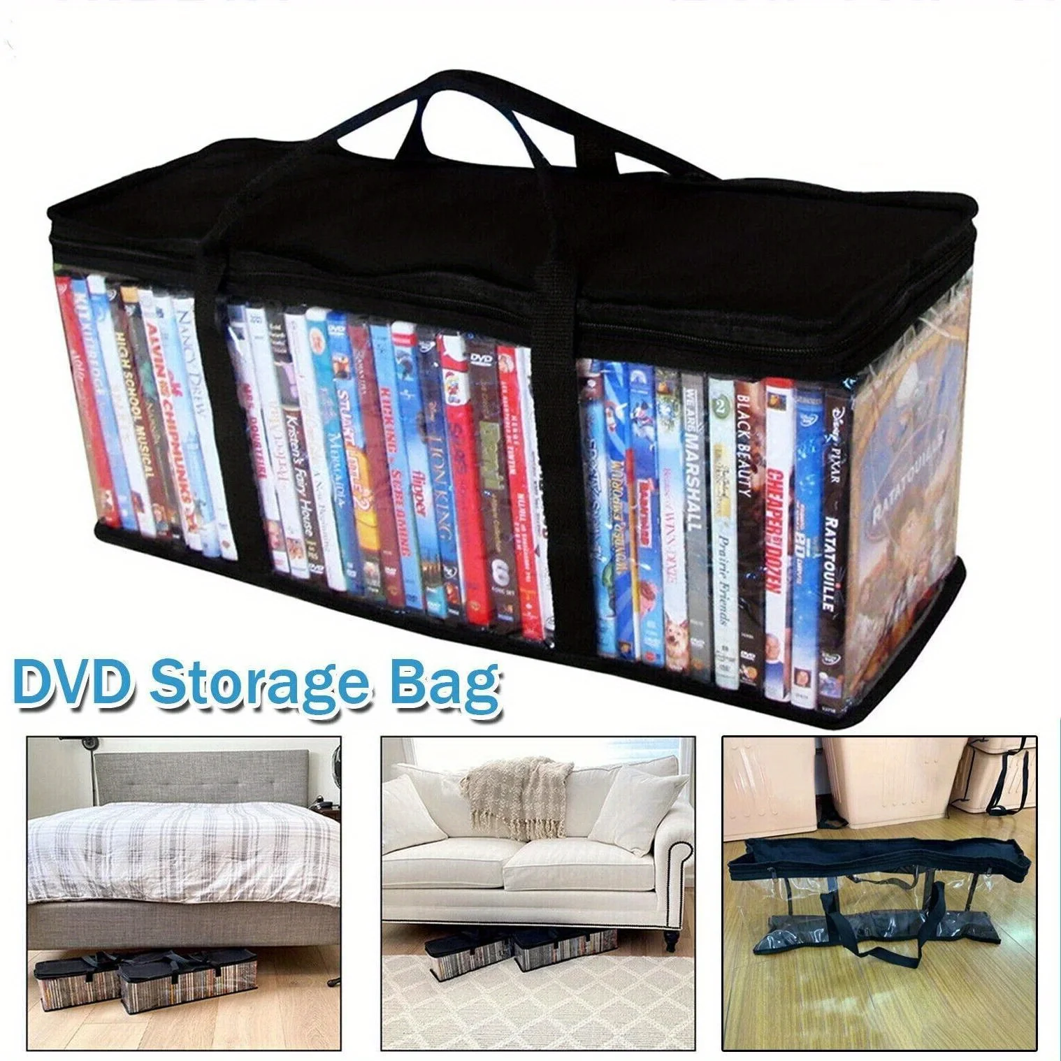 Large Clear Holds Storage Holder Easy Zip Closure Carry Bag Organizer Comic Book Storage Bag Transparent Collection storage bag