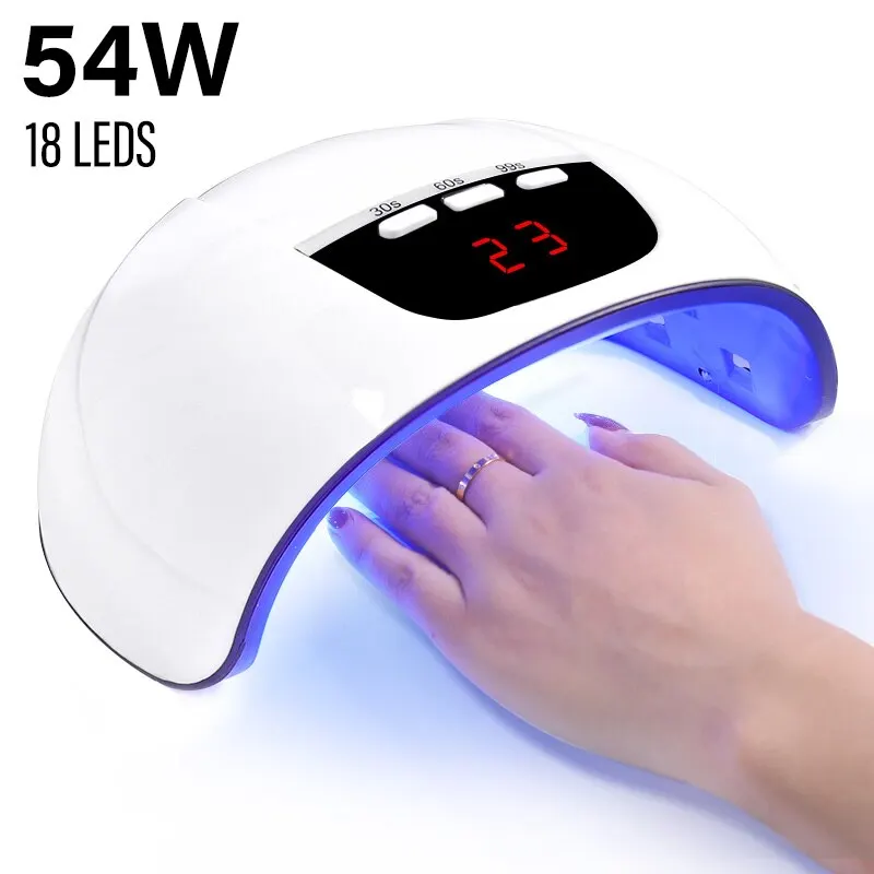 Asciuga Unghie Professionale 18Led Sensore A Infrarossi Lampada Per Unghie Per Manicure Per Polimerizzazione Rapida Tutti Gli Strumenti Per Saloni Di 