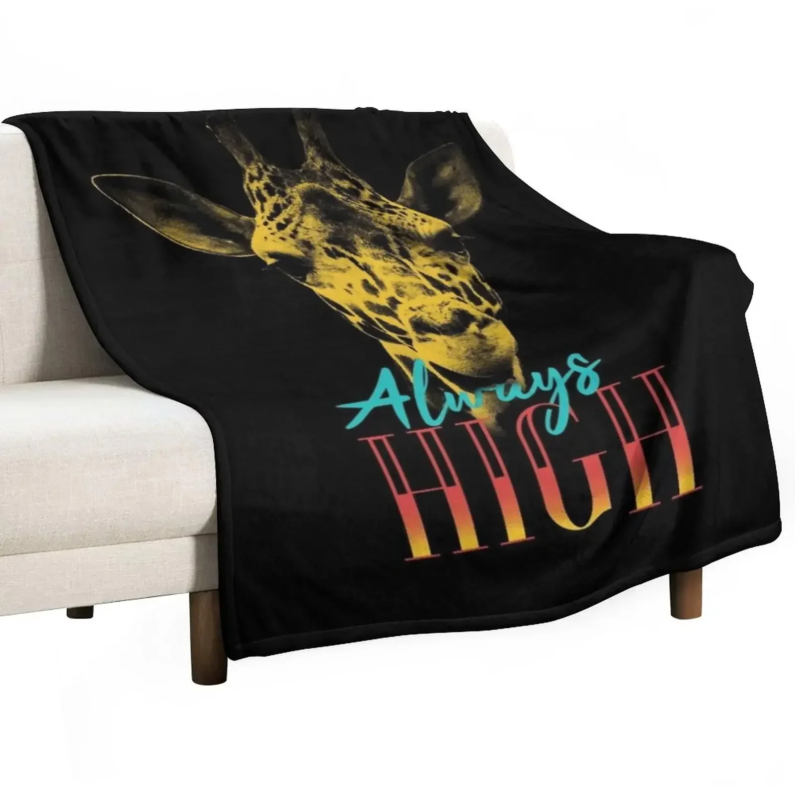 

Always High Giraffe Throw Blanket Comforter Camping Blankets