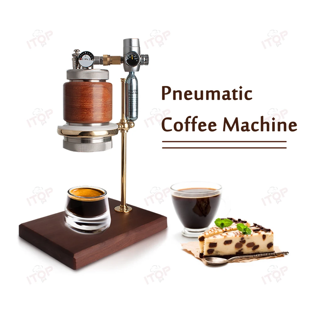 ITOP PEC 58MM Pneumatic Espresso Coffee Machine Stainless Steel Portable Espresso Maker with Stand for Home and Camping itop 4in1 coffee maker