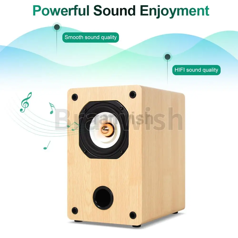 4 Inch 25-50W Full Range Speaker 4/8Ohm Birch Wood Speaker Q401 Passive Bookshelf Pair Box 84Hz-20KHz