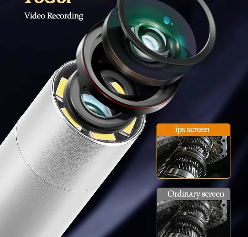 360 Articulating Borescope 1080P 6.0mm 4.3inch LCD Monitor Industrial Inspection Camera With 2 Way Articulation For Automotive