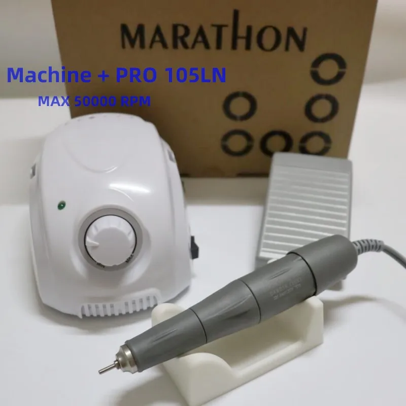 Strong Marathon Champion-3 Strong 210 Pro 105Ln Handle 50000 Rpm Electric Manicure Nail Drill Machine Forte 210 Nail Art Tool
