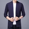 Autumn Winter Knitted Cardigan Men Fashion Slim Fit Sweater outerwear Mens Solid Color V Neck Casual Korean Knit Cardigan Man 5