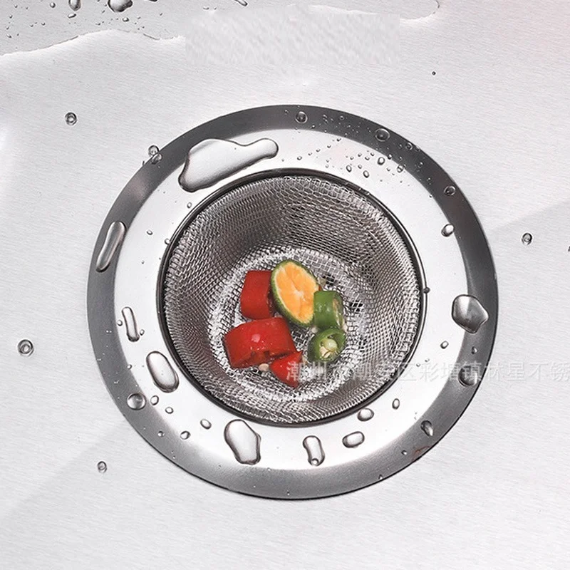 Stainless Steel Sink Drain Strainer for Kitchen Bathroom Metal Mesh Sink Drain Hole Strainer Trap Filter Floor Cover