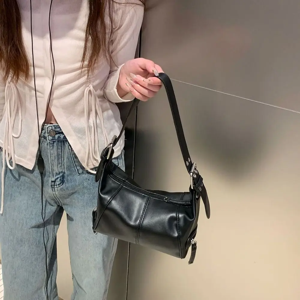 

Сумка для боулинга женская из экокожи, универсальная однотонная сумочка-тоут в Бостонском стиле, дизайнерский саквояж французского стиля под подмышки