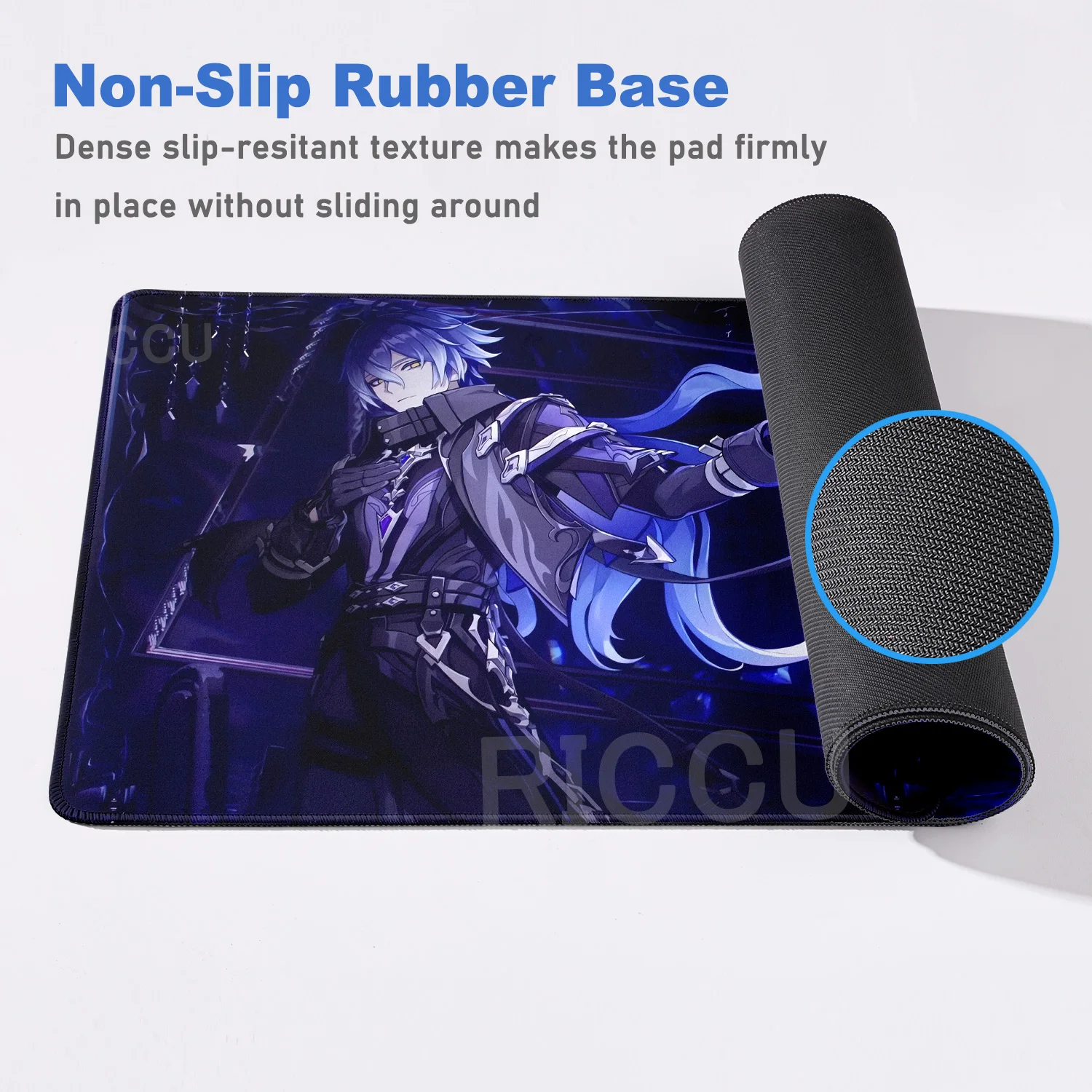 Large Genshin Impact Gaming Desk Mat - Extended Mouse Pad and Keyboard Surface