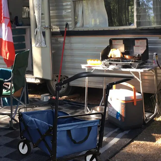 Összecsukható Push Fogantyú Könnyű Tartó Tartalék Alkatrész Forgó, Kemping Kosár Kerti Bevásárlókosár - Image 2