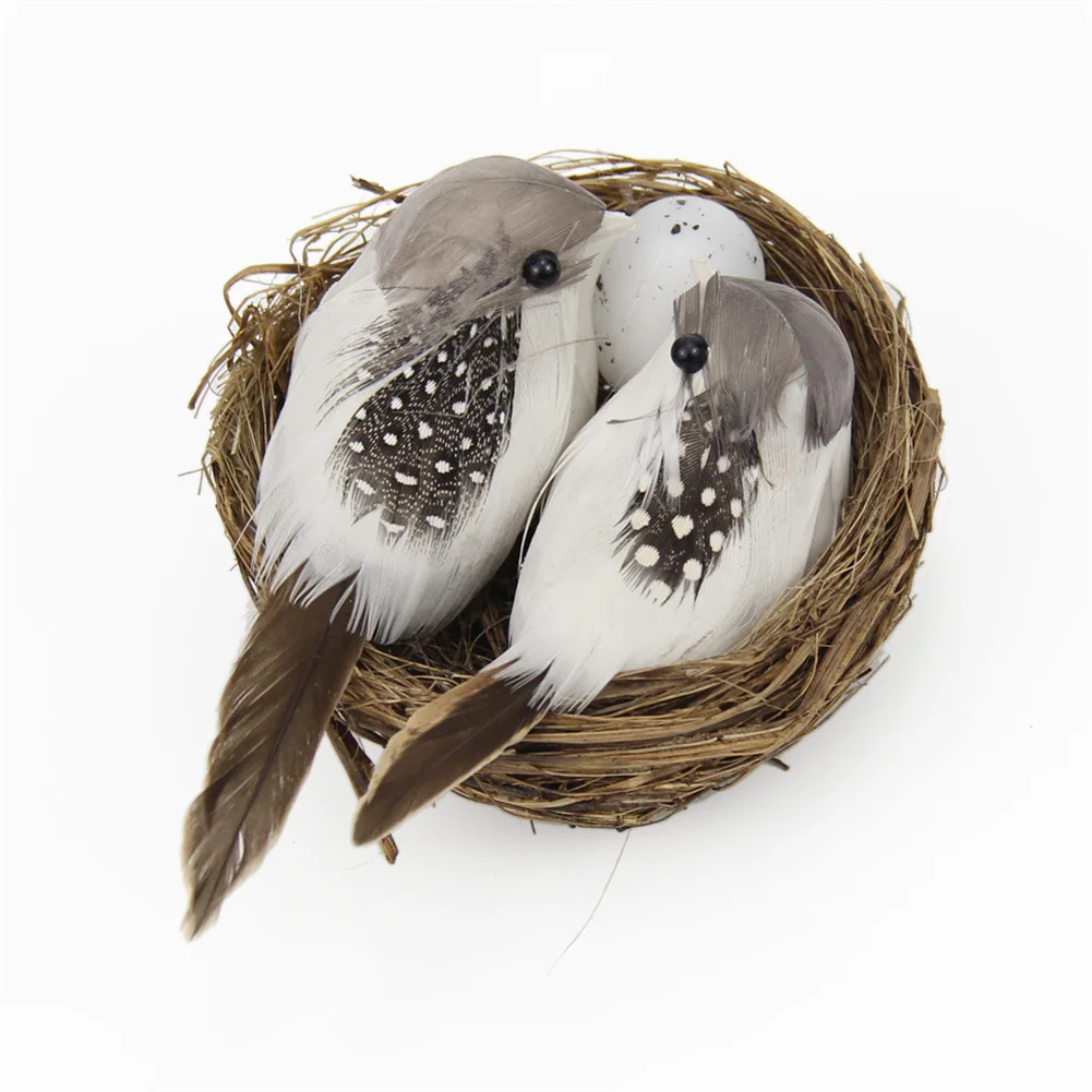 Artificial Bird Nest With Bird Eggs Car Home Garden Outdoor Party Lawn Decoration Supplies bird nest,bird egg nest,simulated bird eggs