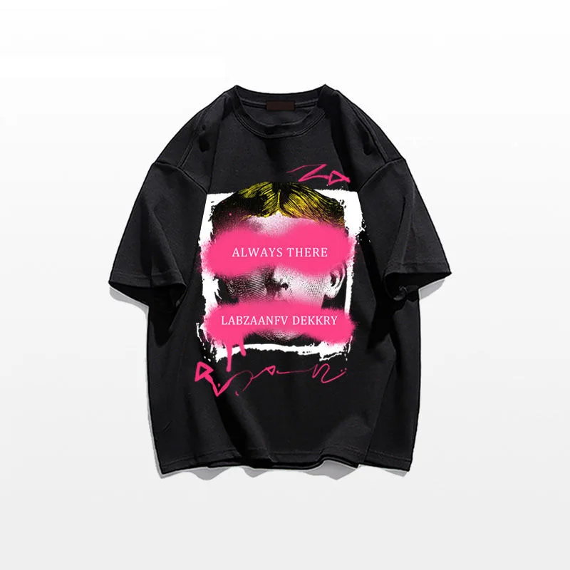 

Men's Vintage Short Sleeve Summer Social Y2k Streetwear Harajuku tshirt oversize man Comfortable Pure Cotton Funny Clothing