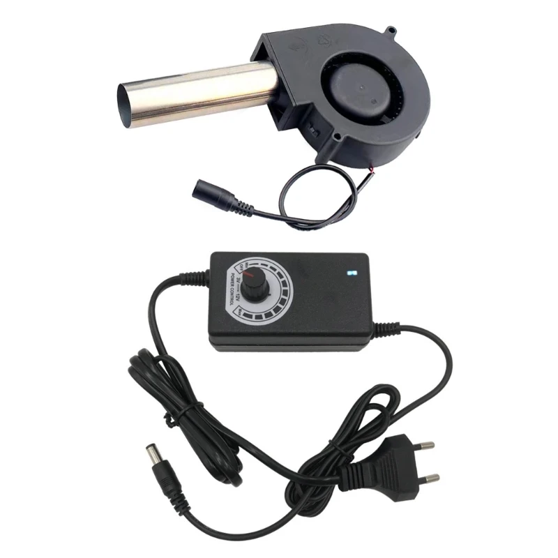 

US/EU Plug BBQ Fan Air Blower Large 100-240V Powered Fan Variable Speed Dropship