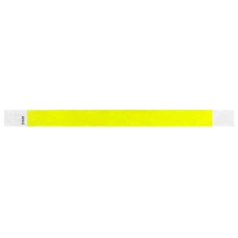 

1000 Pcs Paper Wristbands Neon Event Wristbands Colored Wristbands Waterproof Paper Club Arm Bands (Yellow)