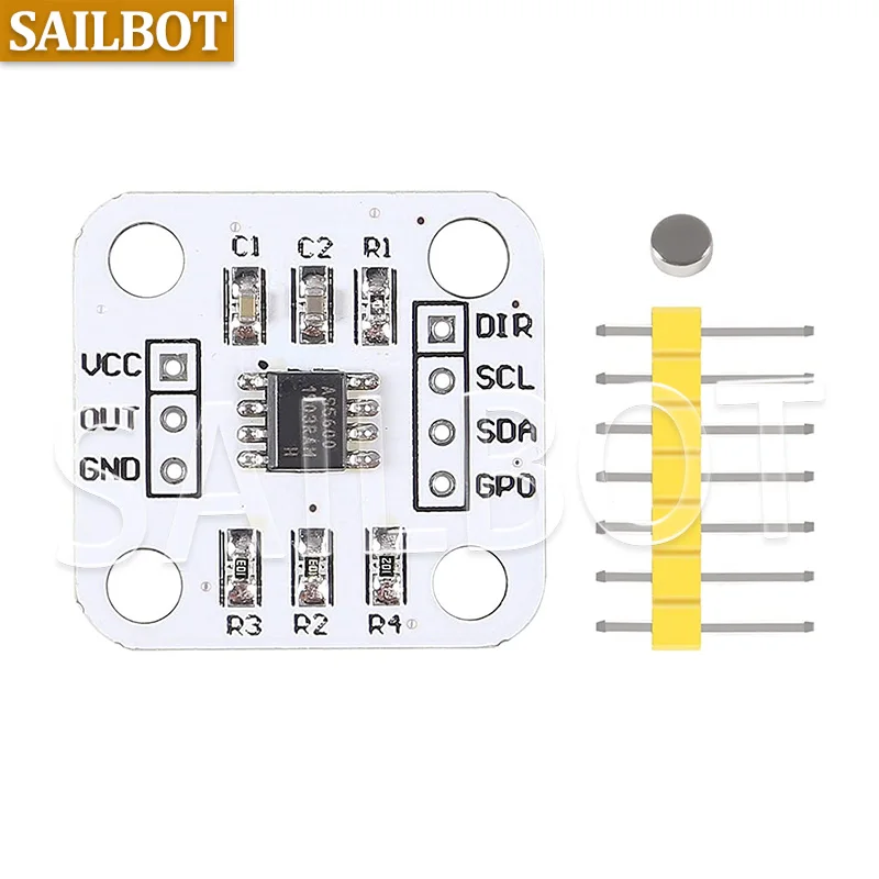 High-Precision 12-Bit Magnetic Encoder Sensor Module