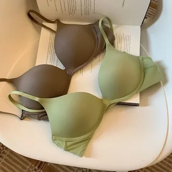 BANERDANNI Women's Push Up Bra Wirefree Hollow Cup Front Closure Lightweight Breathable Seamless Comfort Bra for Small Chest 1
